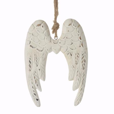 White hanging angel wings
