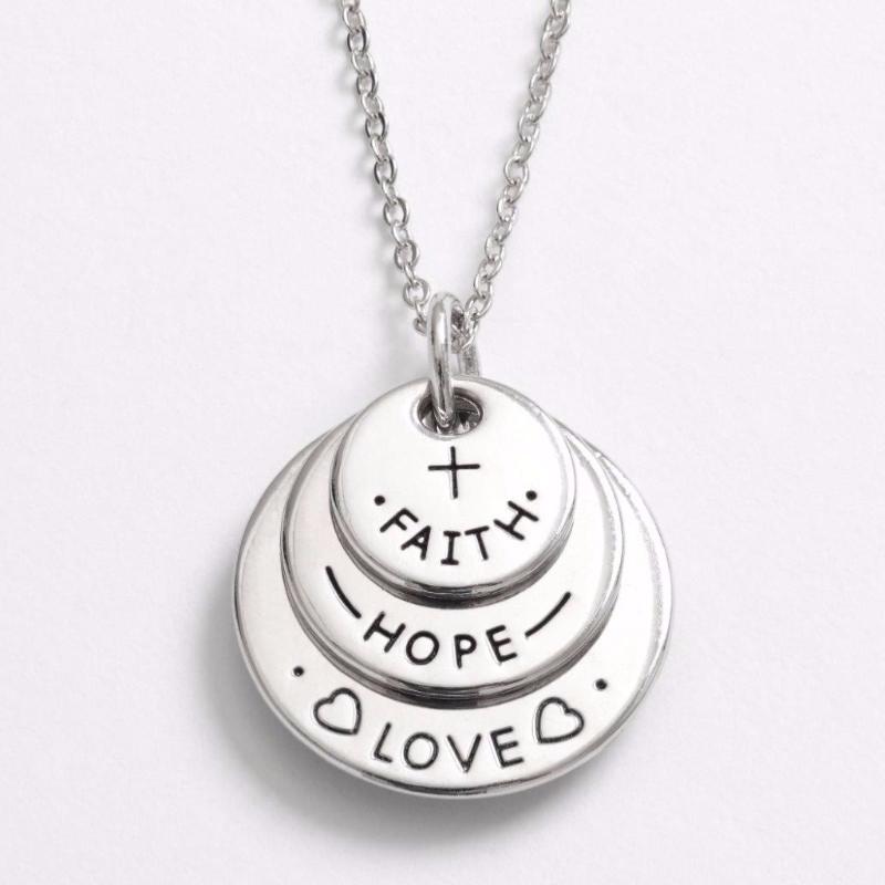 Faith, hope, love necklace