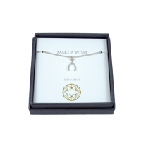 Silver wish bone necklace