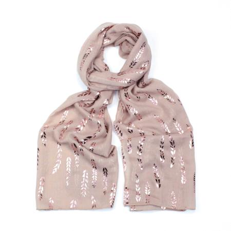 Foil wheat pink scarf
