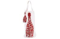 'Merry Proseccomas’ red glitter bottle bag