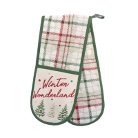Christmas double oven gloves - Winter wonderland