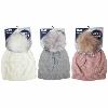 Ladies pearl bobble hat
