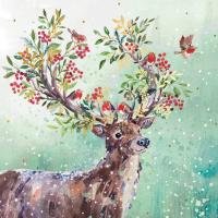 Festive deer - Pack of 10 cards