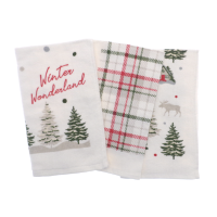 Pack of 3 Christmas tea towels - Winter wonderland