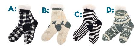 Fur lined unisex socks