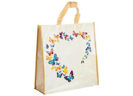 Yellow floral shopper bag