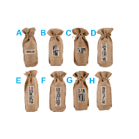 Jute wine bottle bag