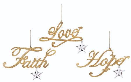 Gold hanging ornament