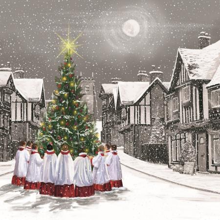 Choir singing in the town - Pack of 10 cards