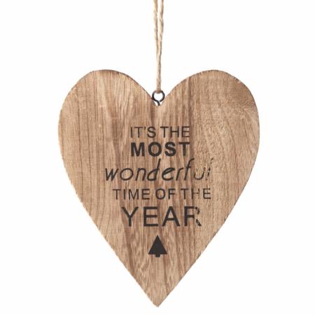 It's the most wonderful time…' hanging heart