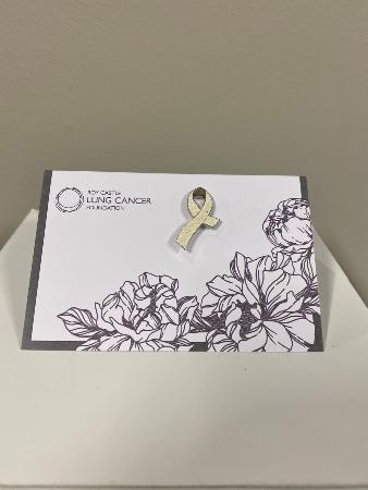 Wedding favour grey - white ribbon pin badge