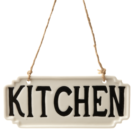 Kitchen porcelain hanging sign