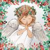 Colourful holly angel - 10 cards