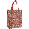 Red patterned shopper bag