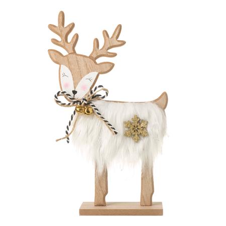 Wooden standing reindeer