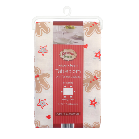 Christmas wipe clean tablecloth 132 x 178cm