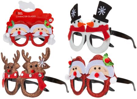 Christmas character glasses