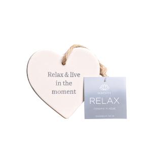 Small handmade ceramic plaque - Relax