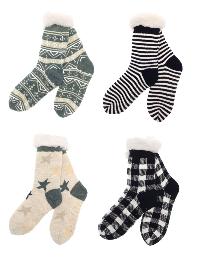 Fur lined unisex socks