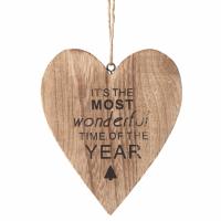 It's the most wonderful time…' hanging heart