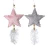 Hanging velvet star decoration
