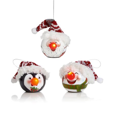 Light up character bauble