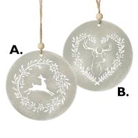 Deer disc hanging decoration