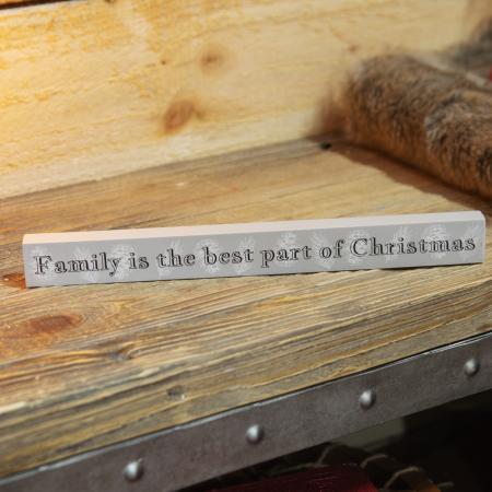 Family is the best part of Christmas plaque