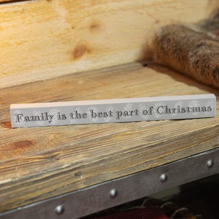 Family is the best part of Christmas plaque