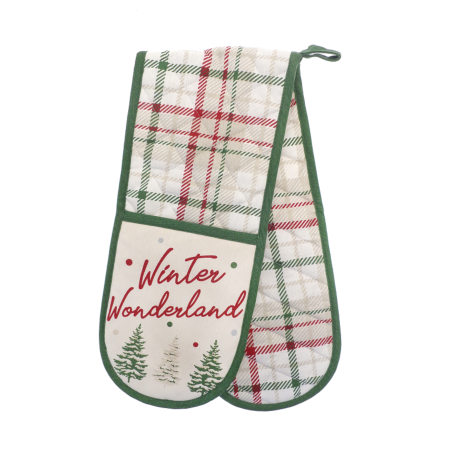 Christmas double oven gloves - Winter wonderland