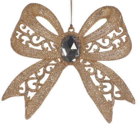 Hanging glitter bow