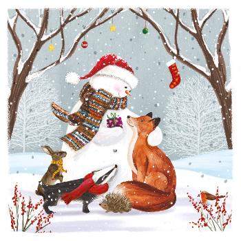 Snowy forest friends - Pack of 10 cards