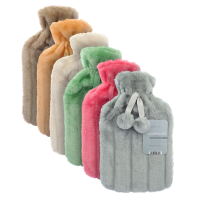 Luxury faux fur hot water bottle