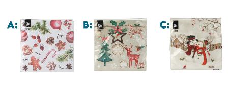 Pack of 10 Christmas napkins