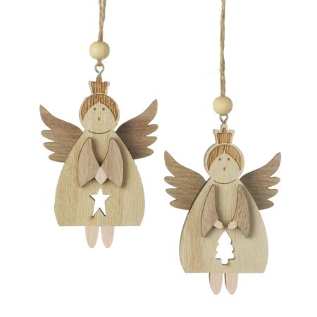 Hanging wooden angel 