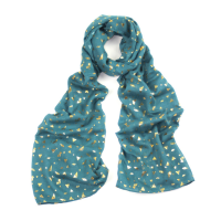 Foil triangle blue scarf