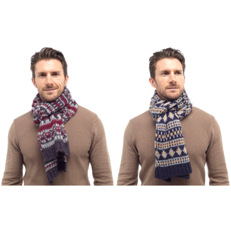 Mens fairisle scarf