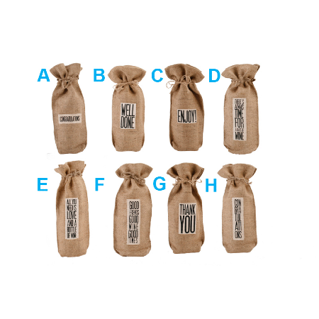 Jute wine bottle bag