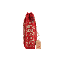 Red hessian bottle bag