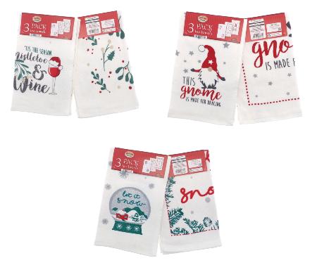 Pack of 3 tea towels